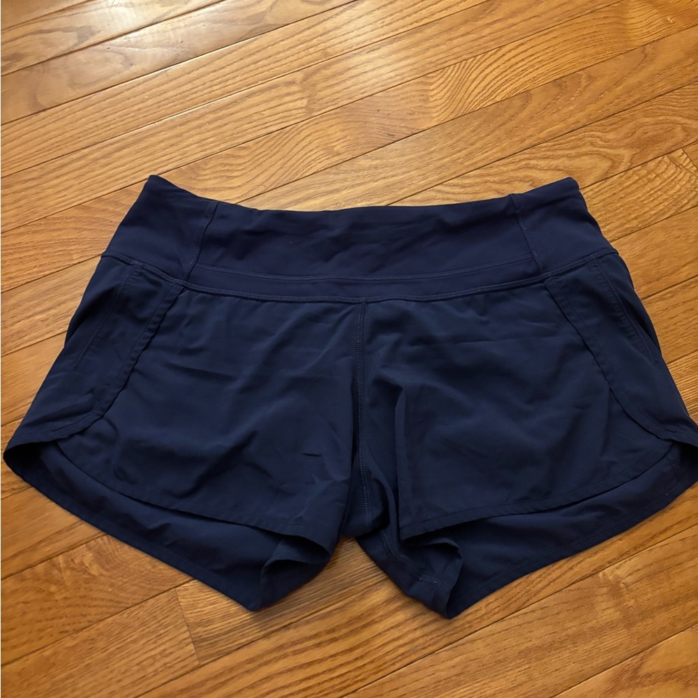 Lululemon Athletica Blue Athletic Shorts Moisture-Wicking Performance